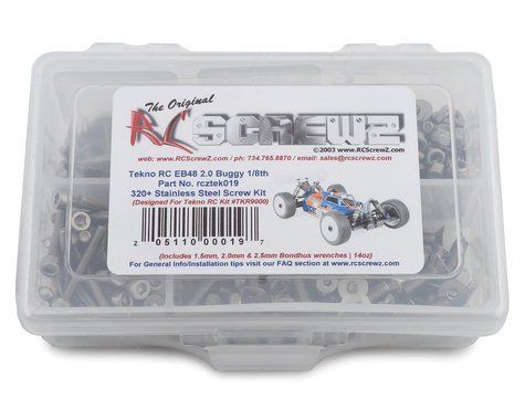 RC Screwz Tekno RC EB48 2.0 Stainless Steel Screw Kit-PARTS-Mike's Hobby