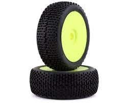 GRP Easy PreMounted 1/8 Buggy Tires (2) (Yellow) (Soft)-WHEELS AND TIRES-Mike's Hobby