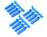 Rod Ends:Long Shank 4-40(12)Blue-PARTS-Mike's Hobby