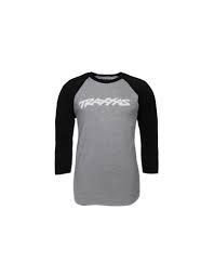 TRAXX RAGLAN SHIRT GRAY/BLK LG-TRAXXAS-Mike's Hobby