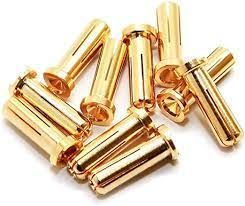 Maclan Max Current 5mm Gold Bullet Connectors (10)-electronics-Mike's Hobby