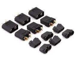 Maclan XT90 Connectors (3 Female/3 Male) (Black)-electronics-Mike's Hobby