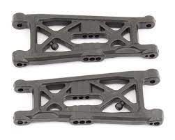 RC10B6 FT Front Suspension Arms, flat/carbon fiber-PARTS-Mike's Hobby