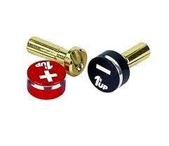1UP Racing LowPro Bullet Plug Grips w/4mm Bullets (Black/Red)-electronics-Mike's Hobby