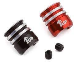 1UP Racing Heatsink Bullet Plug Grips (Black/Red) (Fits LowPro Bull...-electronics-Mike's Hobby
