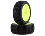 GRP Plus PreMounted 1/8 Buggy Tires (2) (White) (Extra Soft)-WHEELS AND TIRES-Mike's Hobby
