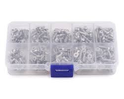 Yeah Racing 3mm Stainless Steel Screw Set w/Case (400) (Flat Head/B...-PARTS-Mike's Hobby