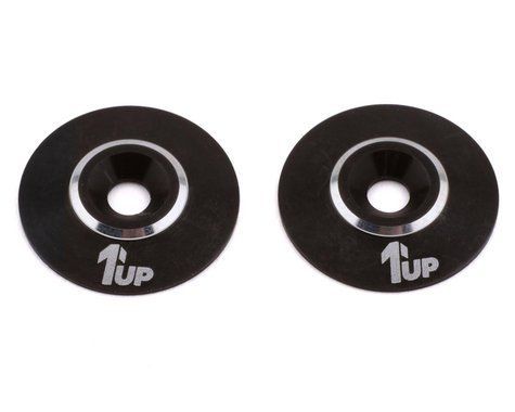 1UP Racing LowPro UltraLite Wing Washers (Black) (2)-PARTS-Mike's Hobby