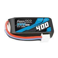 Gens Ace 400mAh 7.4V 60C 2S1P Lipo Battery Pack With JST-XHR Plug-BATTERY-Mike's Hobby