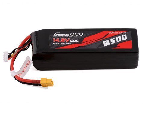 Gens ace 14.8V 60C 4S 8500mAh Lipo Battery Pack with XT60 Plug for Xmaxx 8S Car-BATTERY-Mike's Hobby