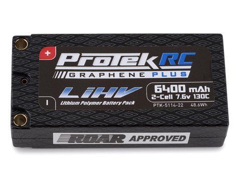 PTK-5114-22 ProTek RC 2S 130C Low IR Si-Graphene + HV Shorty LiPo Battery (7.6V/6400mAh) w/5mm Connectors (ROAR Approved)-LiPo Battery-Mike's Hobby
