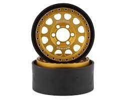 VPS07921 Vanquish Products Method 105 1.9 Beadlock Crawler Wheels (Gold) (2)-WHEELS AND TIRES-Mike's Hobby