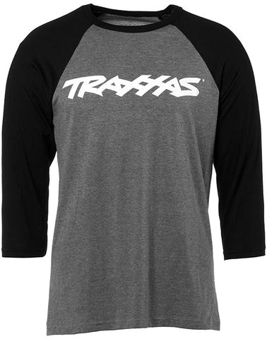 TRAXX RAGLAN SHIRT GRAY/BLK XL-Clothing-Mike's Hobby