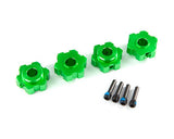 TRA8956G 17 mm Green Aluminum Hex Wheel Hubs (2)-PARTS-Mike's Hobby