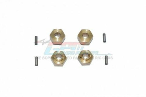 GPM Racing SCX24 BRASS HEX ADAPTERS 3.5MM THICK-8PC SET-PARTS-Mike's Hobby