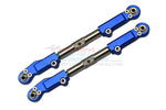 GPM SLEDGE ALUMINUM+STAINLESS STEEL FRONT UPPER ARM TIE ROD -2PC SET BLUE-PARTS-Mike's Hobby