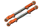 GPM SLEDGE ALUMINUM+STAINLESS STEEL FRONT UPPER ARM TIE ROD -2PC SET ORANGE-PARTS-Mike's Hobby