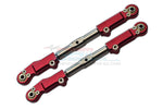 GPM SLEDGE ALUMINUM+STAINLESS STEEL FRONT UPPER ARM TIE ROD -2PC SET RED-PARTS-Mike's Hobby