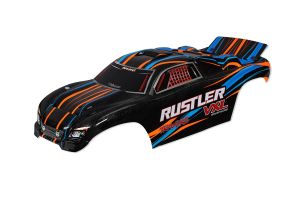 BODY RUSTLER VXL ORANGE-RC CAR BODY-Mike's Hobby