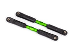 Toe links, Sledge® (TUBES green-anodized, 7075-T6 aluminum, stronger than titanium) (120mm) (2)-PARTS-Mike's Hobby