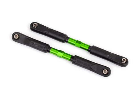 Toe links, Sledge® (TUBES green-anodized, 7075-T6 aluminum, stronger than titanium) (120mm) (2)-PARTS-Mike's Hobby