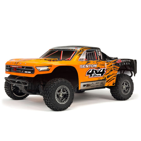 ARRMA 1/10 SENTON 3S BLX 4WD Brushless Short Course Truck with Spektrum RTR, Orange/Black-Cars & Trucks-Mike's Hobby