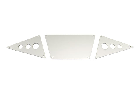 Front Skid Plates - Tube Style Bumber - Silver Aluminum (3pcs)-AX30530-Mike's Hobby