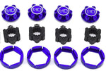Hot Racing Traxxas X-Maxx Aluminum Locking 24mm Hex Hub Wheel Set (Blue)-PARTS-Mike's Hobby
