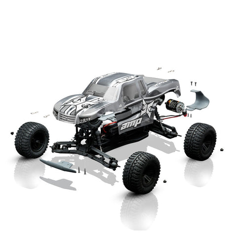 ECX 1/10 AMP MT 2WD Monster Truck Brushed BTD Kit with Unpainted Body-Cars & Trucks-Mike's Hobby