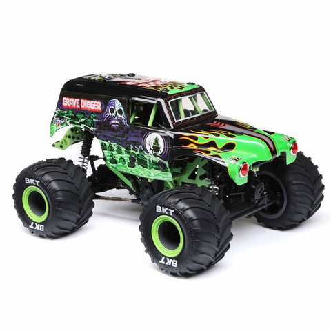 LOS01026T1 1/18 Mini LMT 4WD Grave Digger Monster Truck Brushed RTR-RC CAR-Mike's Hobby
