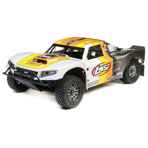 Losi 5IVE-T 2.0 V2: 1/5 4wd SCT Gas BND Gry/Org/Wht-Cars & Trucks-Mike's Hobby