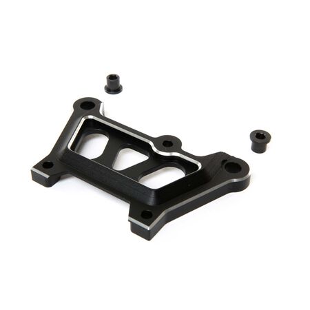 LOSI Front Top Plate, Black, Aluminum: DBXL-E, LOS351008-RC CAR PARTS-Mike's Hobby