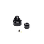 LOS363001 Shock Cap Set, Aluminum, Black: PM-MX-PARTS-Mike's Hobby