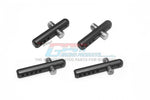 GPM ALUMINUM+STANLESS STEEL FRONT+REAR BODY POST -4PC SET (BLACK), MAO210FR-BK-RC CAR PARTS-Mike's Hobby
