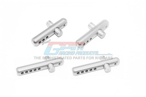 GPM ALUMINUM+STANLESS STEEL FRONT+REAR BODY POST -4PC SET (SILVER), MAO201FR-S-RC CAR PARTS-Mike's Hobby