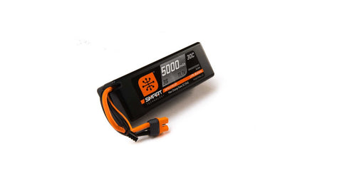 Spektrum 11.1V 5000mAh 3S 30C Smart Hardcase LiPo Battery: IC3 (SPMX50003S30H3)-LiPo Battery-Mike's Hobby