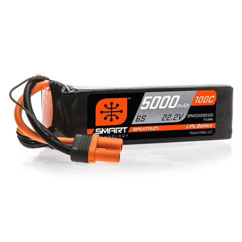 22.2V 5000mAh 6S 100C Smart LiPo Battery: IC5-LiPo Battery-Mike's Hobby