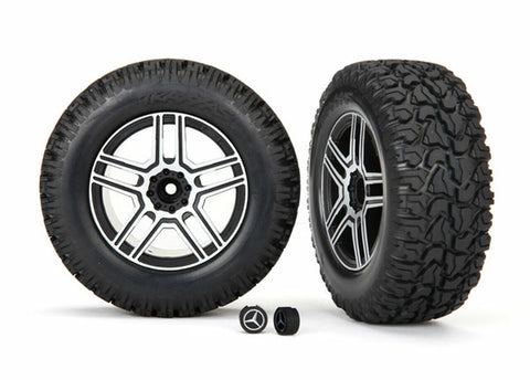 Traxxas TRA8872 Satin Chrome-Plated Mercedes-Benz® G 500® 4x4² wheels-RC Car Tires and Wheels-Mike's Hobby
