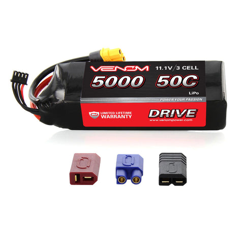 VENOM DRIVE 50C 3S 5000mAh 11.1V LiPo : UNI 2.0 Plug-BATTERY-Mike's Hobby