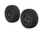 Arrma DBoots Fortress SC Premounted Tire Set (Black Chrome) (2)-RC Car Tires and Wheels-Mike's Hobby