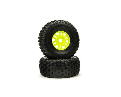 Arrma Mojave 6S BLX dBoots "Fortress" Pre-Mounted Tire Set (Green) (2)-WHEELS AND TIRES-Mike's Hobby