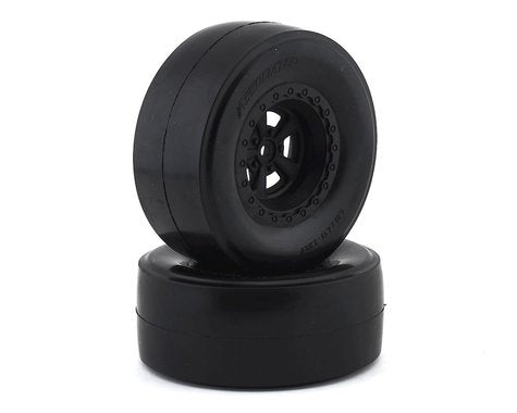 Team Associated DR10 Rear Pre-Mounted Drag Racing Slick Tires (2)-WHEELS AND TIRES-Mike's Hobby