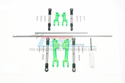 Traxxas Unlimited Desert Racer Stainless Steel Front+Rear Sway Bar & Aluminum Sway Bar Arm & Stainless Steel Linkage - 23pc set (Green)-RC CAR PARTS-Mike's Hobby