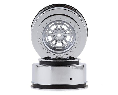 DragRace Concepts AXIS 2.2/3.0" Drag Racing Rear Wheels w/12mm Hex (Chrome) (2)-RC Car Tires and Wheels-Mike's Hobby