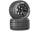 DuraTrax Bandito 2.8" Mounted Nitro Rear Truck Tires (Black) (2) (1/2 Offset) w/12mm Hex-WHEELS AND TIRES-Mike's Hobby