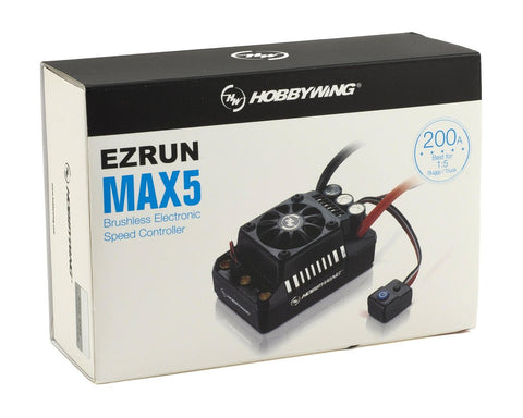 Hobbywing EZRun MAX5 V3 1/5 Scale Waterproof Brushless ESC (200A, 3-8S)-ESC-Mike's Hobby