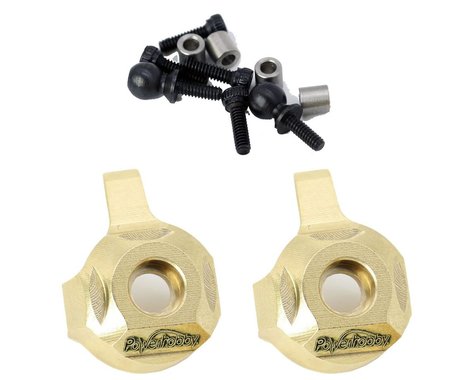 Power Hobby Brass Front Steering Knuckle Axial SCX24-Hop-Up-Mike's Hobby