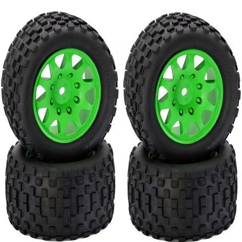 Power Hobby Scorpion XL Belted Tires Viper Wheels Arrma Kraton PHT3275ARRMAGREEN-RC Car Tires and Wheels-Mike's Hobby