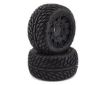 Pro-Line Street Fighter LP 2.8" Tires w/Raid Rear Wheels (2) (Black) (M2) w/12mm Removable Hex-WHEELS AND TIRES-Mike's Hobby