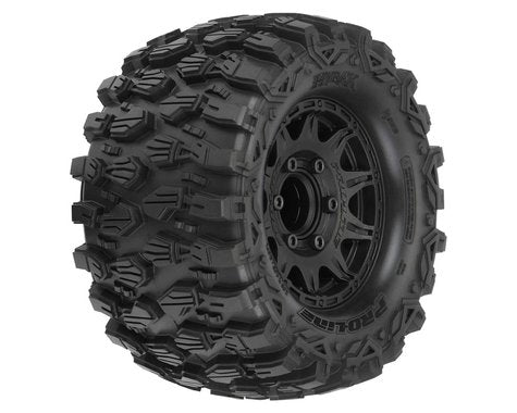 Pro-Line Hyrax 2.8" Pre-Mounted w/Raid Rear Wheels (2) (Black) w/Removable 12mm Hex-RC Car Tires and Wheels-Mike's Hobby